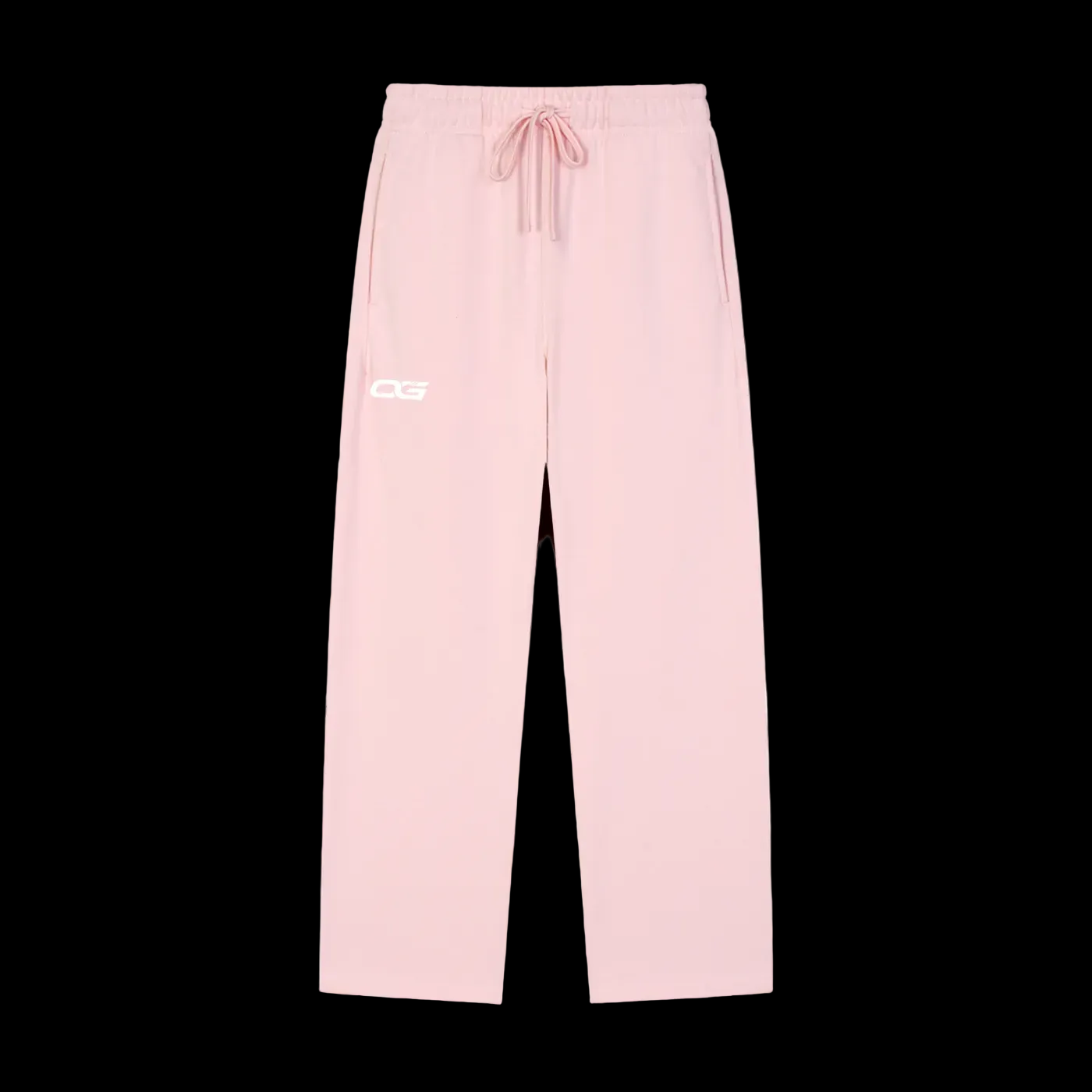 Solid Color Straight-Leg Sweatpants