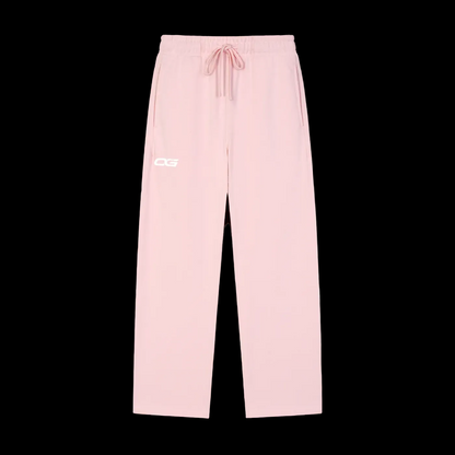 Solid Color Straight-Leg Sweatpants