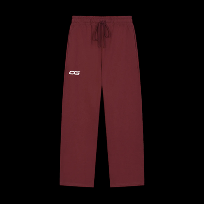 Solid Color Straight-Leg Sweatpants