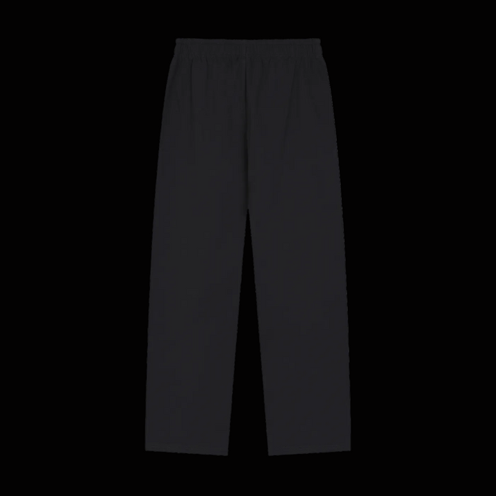 Solid Color Straight-Leg Sweatpants — back