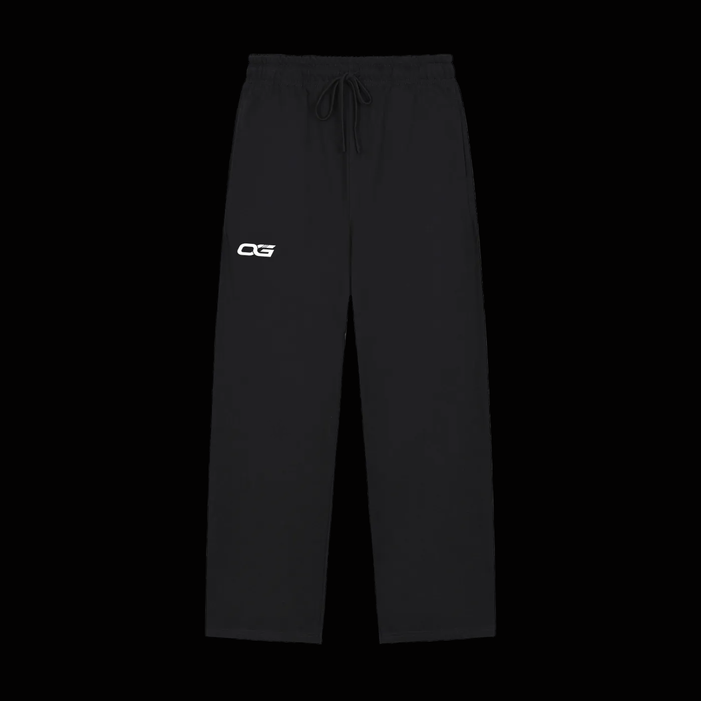 Solid Color Straight-Leg Sweatpants