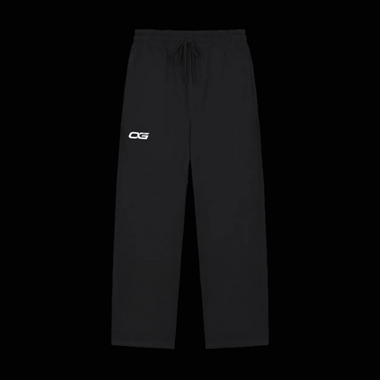 Solid Color Straight-Leg Sweatpants