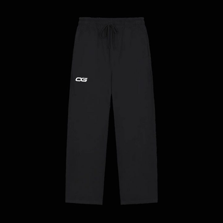 Solid Color Straight-Leg Sweatpants